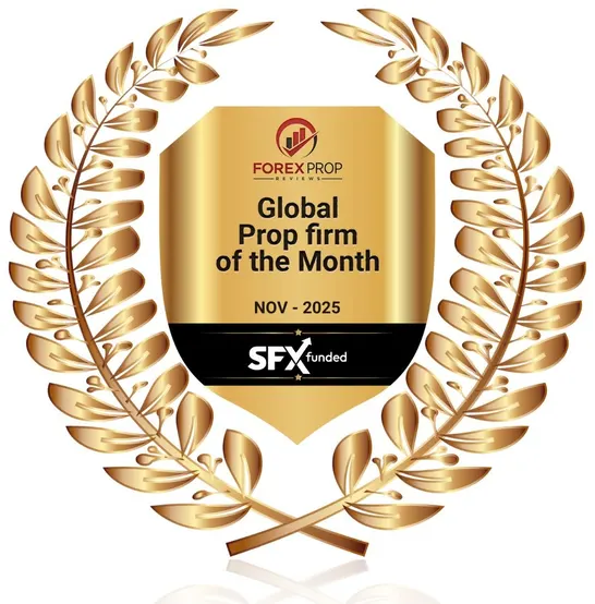 Forex Prop Reviews - Global Prop Firm of the Month, Nov 2025, awarded to SFX Funded